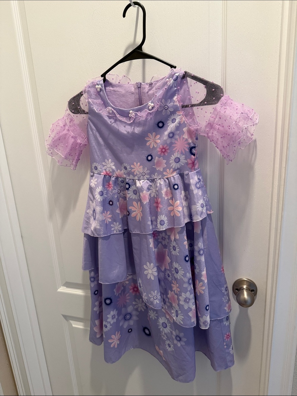 Disney Isabelle from Enconta Lavender Floral Tiered Kids Costume Dress